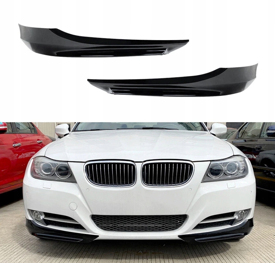 Kryt nárazníka splitter Čierny Lesk pre Bmw E90 E91 2008-2012 LCI Lift