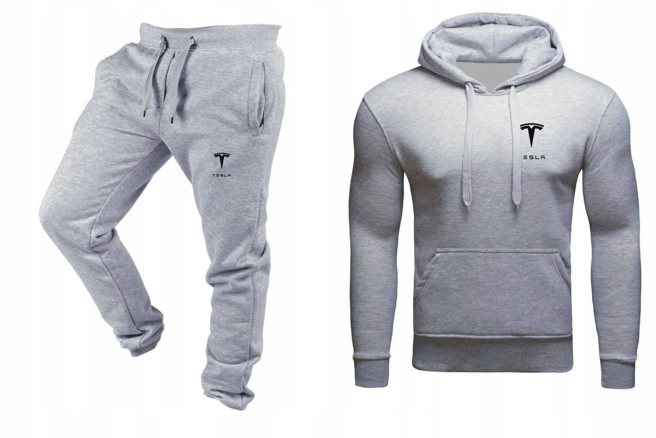 Tepláková Souprava Teplákovka Tesla Mikina A Kalhoty Šedá L