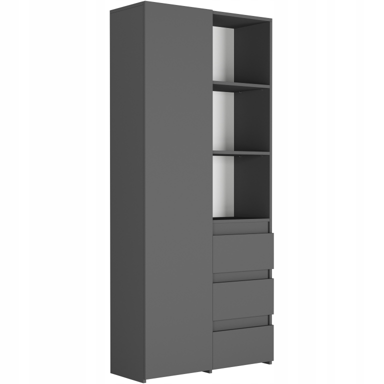 Kancelářský Regál Na Knihy 3 Zásuvky B-80-S3 Antracit