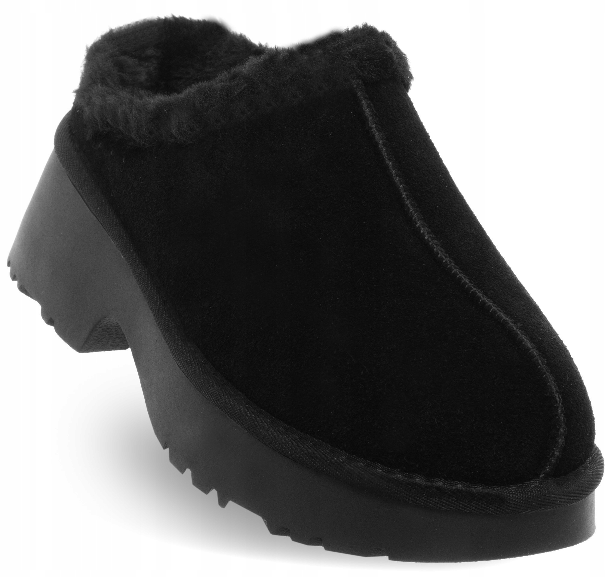 Solo Soprani Dámské Boty SSW521P32/51 kožené černé pantofle s kožešinou