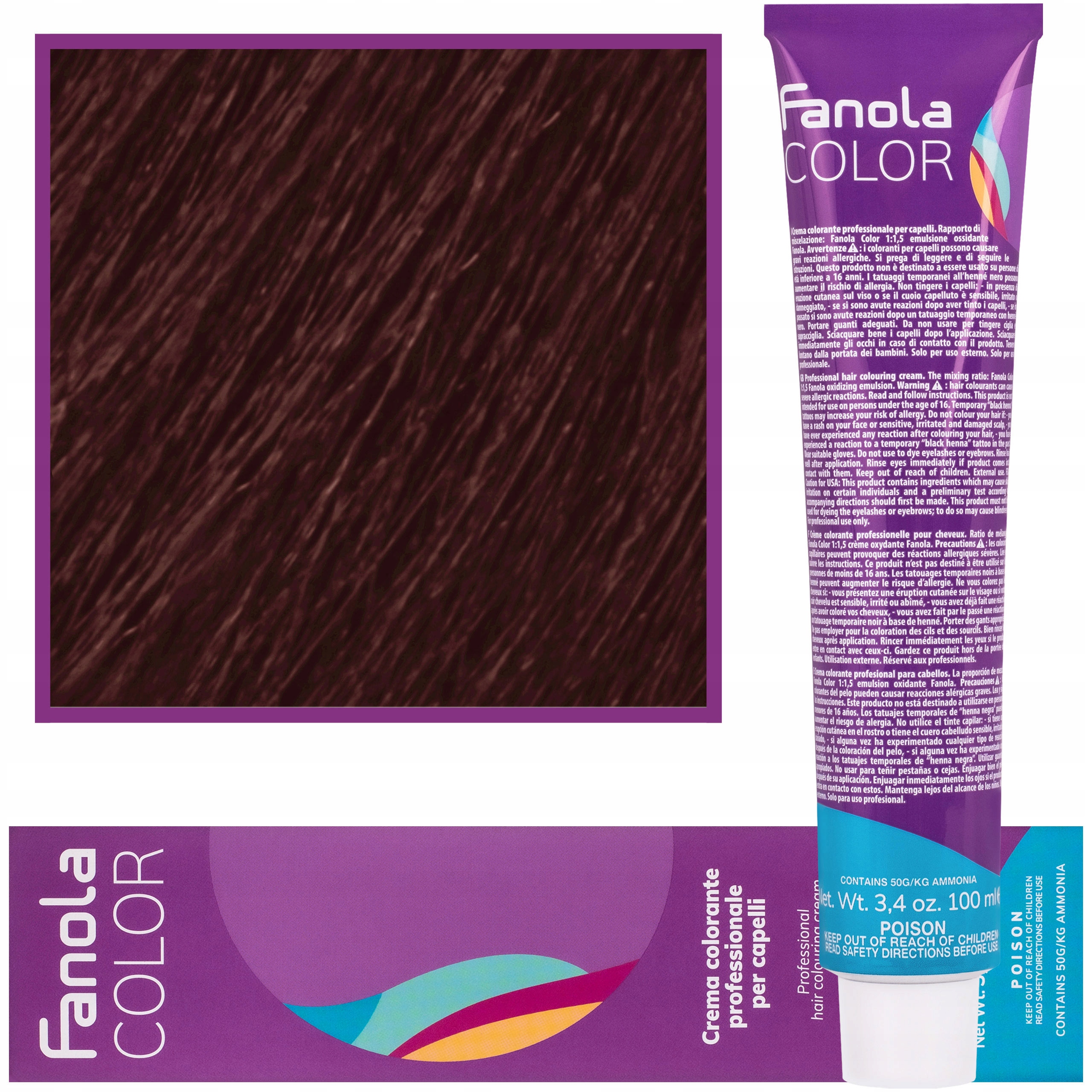 

Farba do włosów Fanola 100ml kolor 5,66