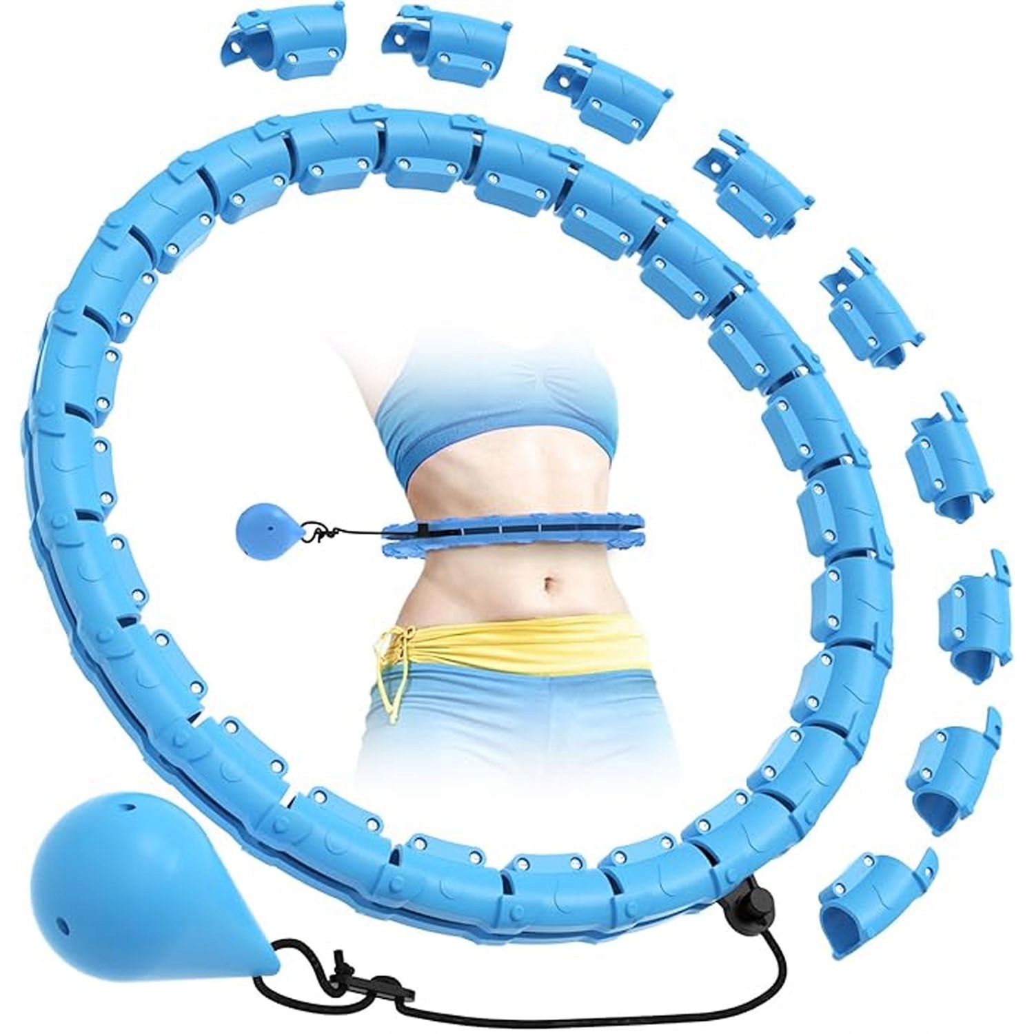 Bedee Smart Hula Hoop odchudzające Smart Fitness z obciążnikiem 52-115CM
