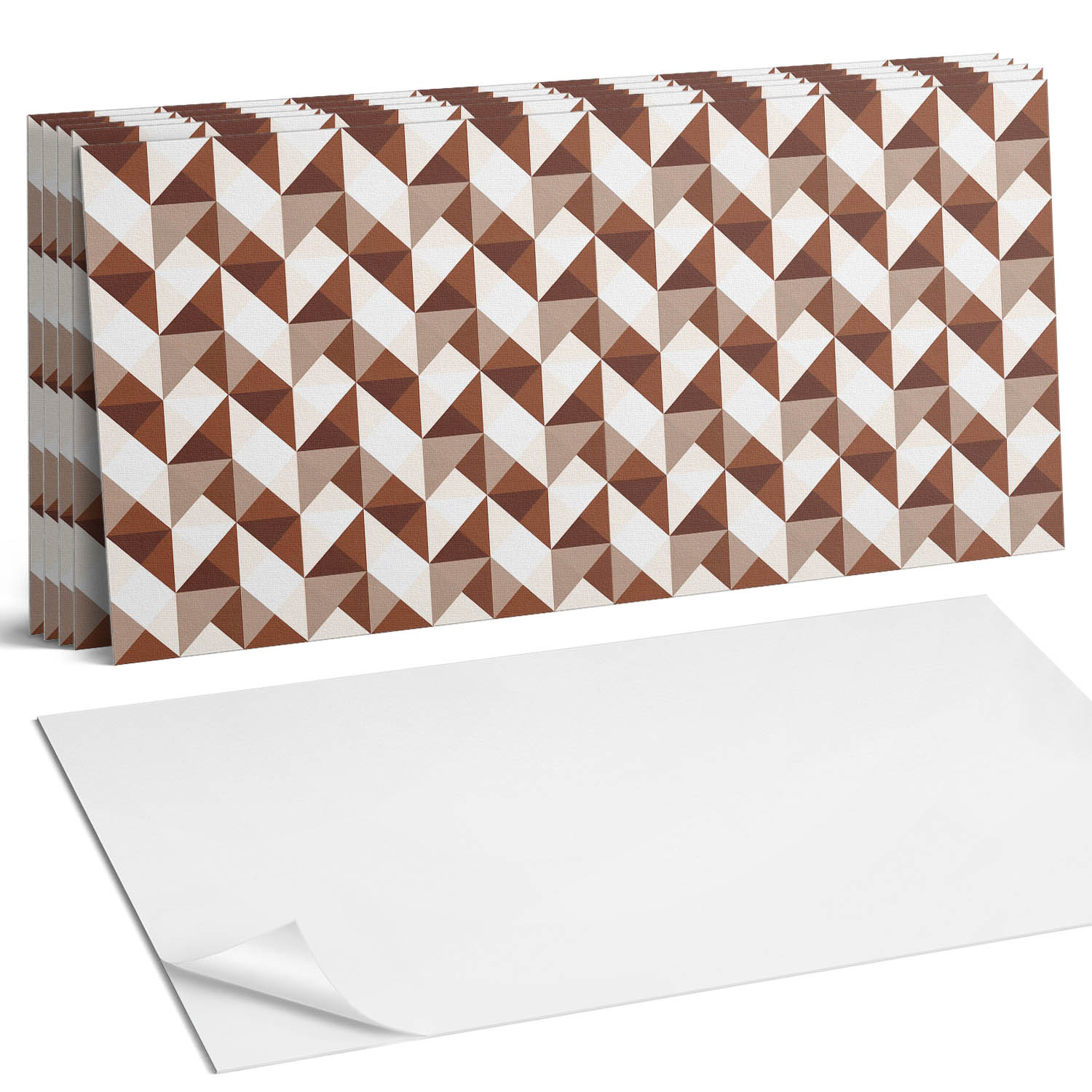 Pvc nástenné dlaždice Štýlový geometrický motív s trojuholníkmi 6 x 60 x 30 cm