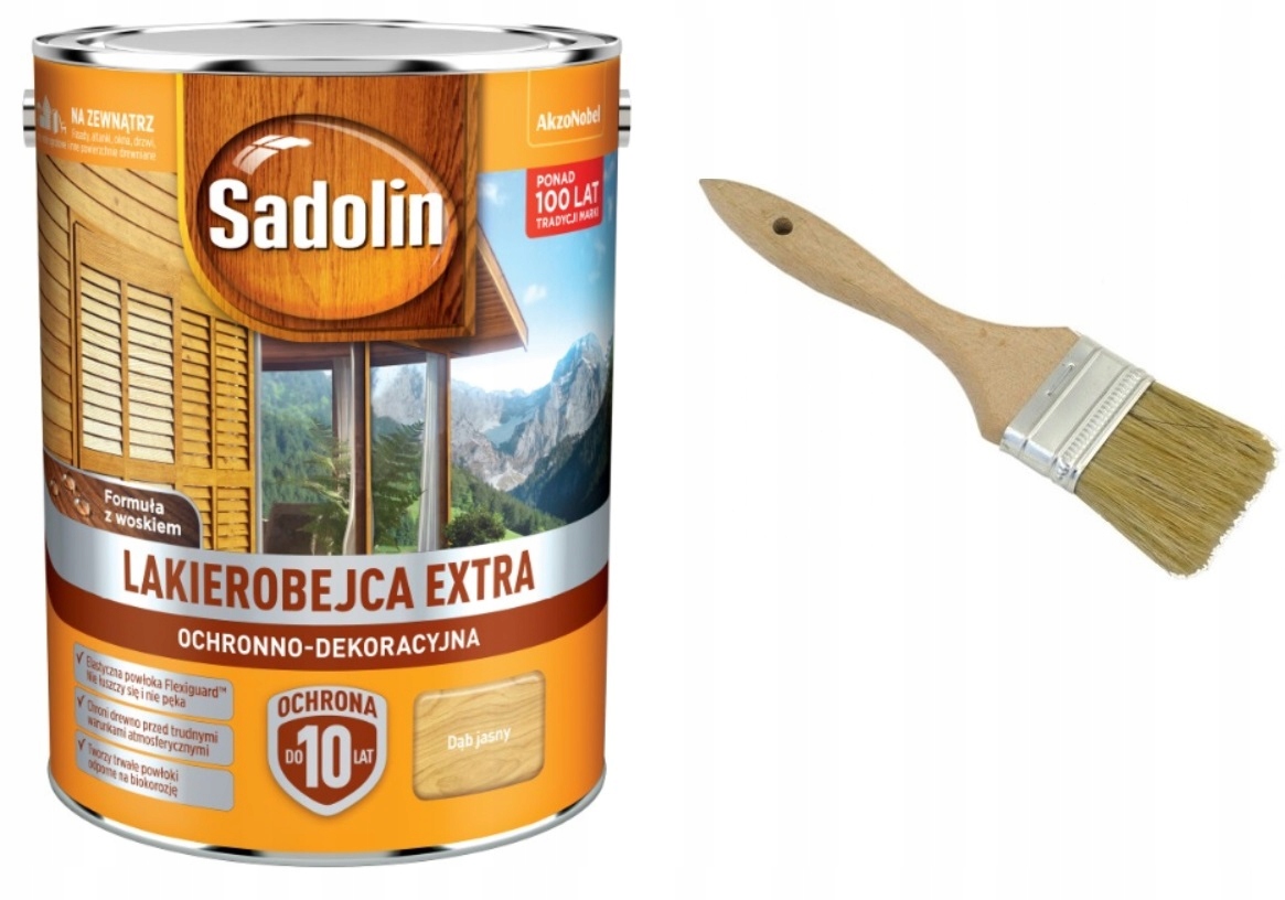 

Sadolin Extra- lakierobejca dąb jasny Pędzel, 5l