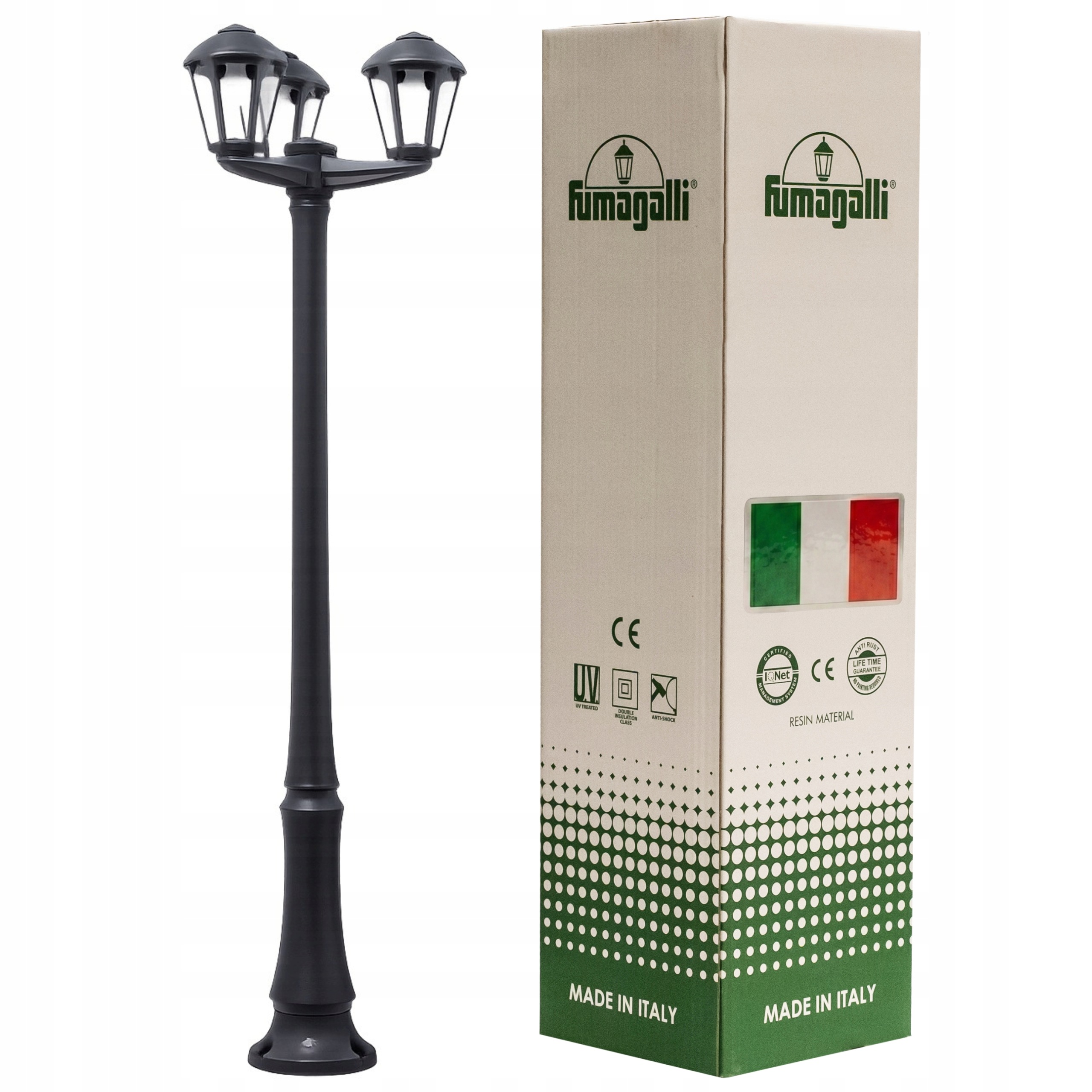 Oprawa ogrodowa Dino Nardo/giampy 3L Black Clear Fumagalli E27 8,5W A60 Cct