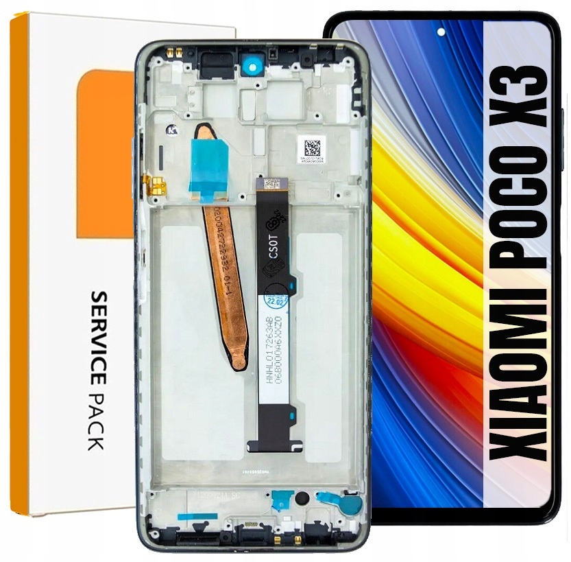 Displej Pro Xiaomi Poco X3 Originální LCD Displej Rámeček Šedý
