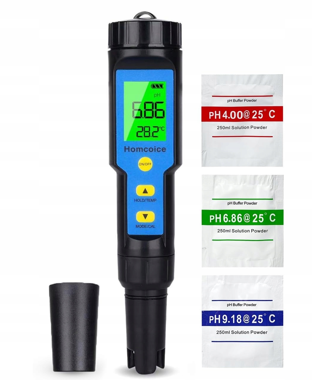Levně Víceparametrový pH tester bazénu, pH-metr 4v1 s Tds Ec, teploměr