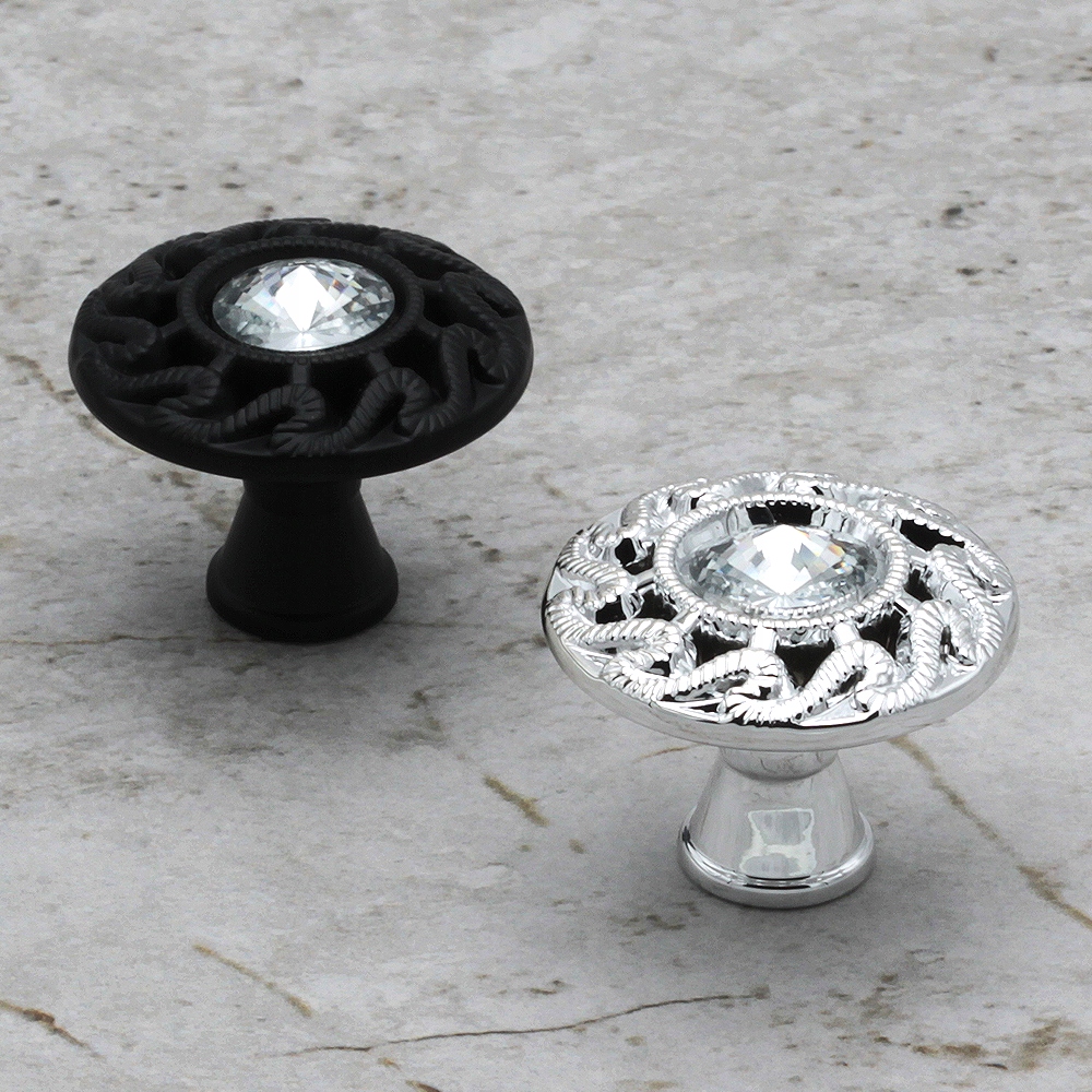 GAŁKA MEBLOWA UCHWYT GAŁKA DO MEBLI CHROM KRYSZTAŁ Szerokość produktu 3.6 cm