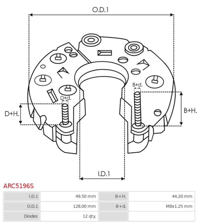 Prostownik, alternator AS-PL ARC5196S