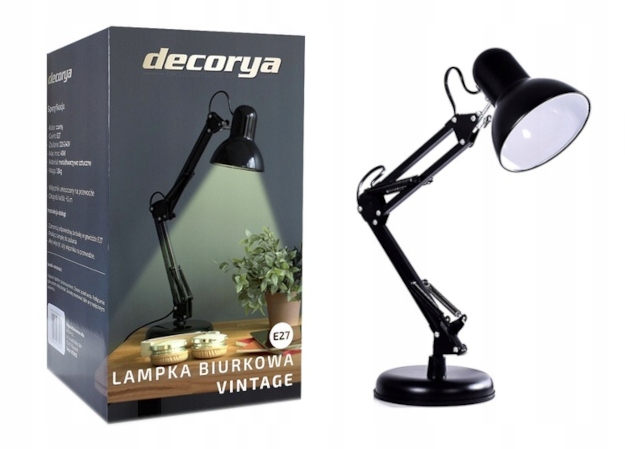 

Lampa Biurkowa Kreślarska Vintage E27 Regulacja