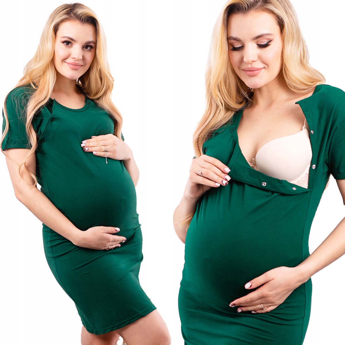 

Koszula Nocna Ciążowa Piżama Do Karmienia S