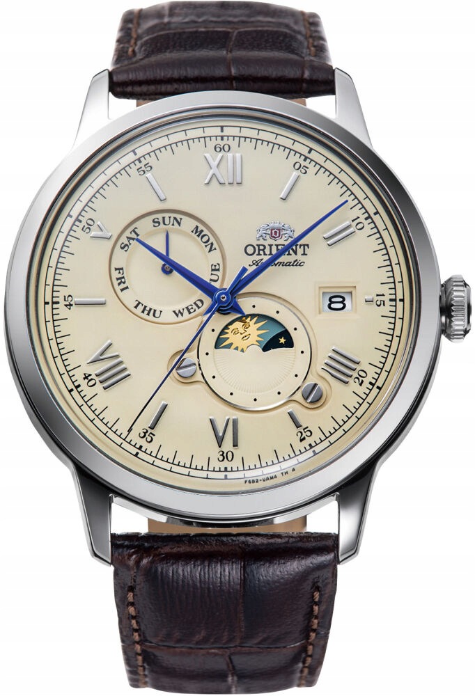 Zegarek Orient, RA-AK0803Y30B, Męski Automatic Bambino Sun&Moon