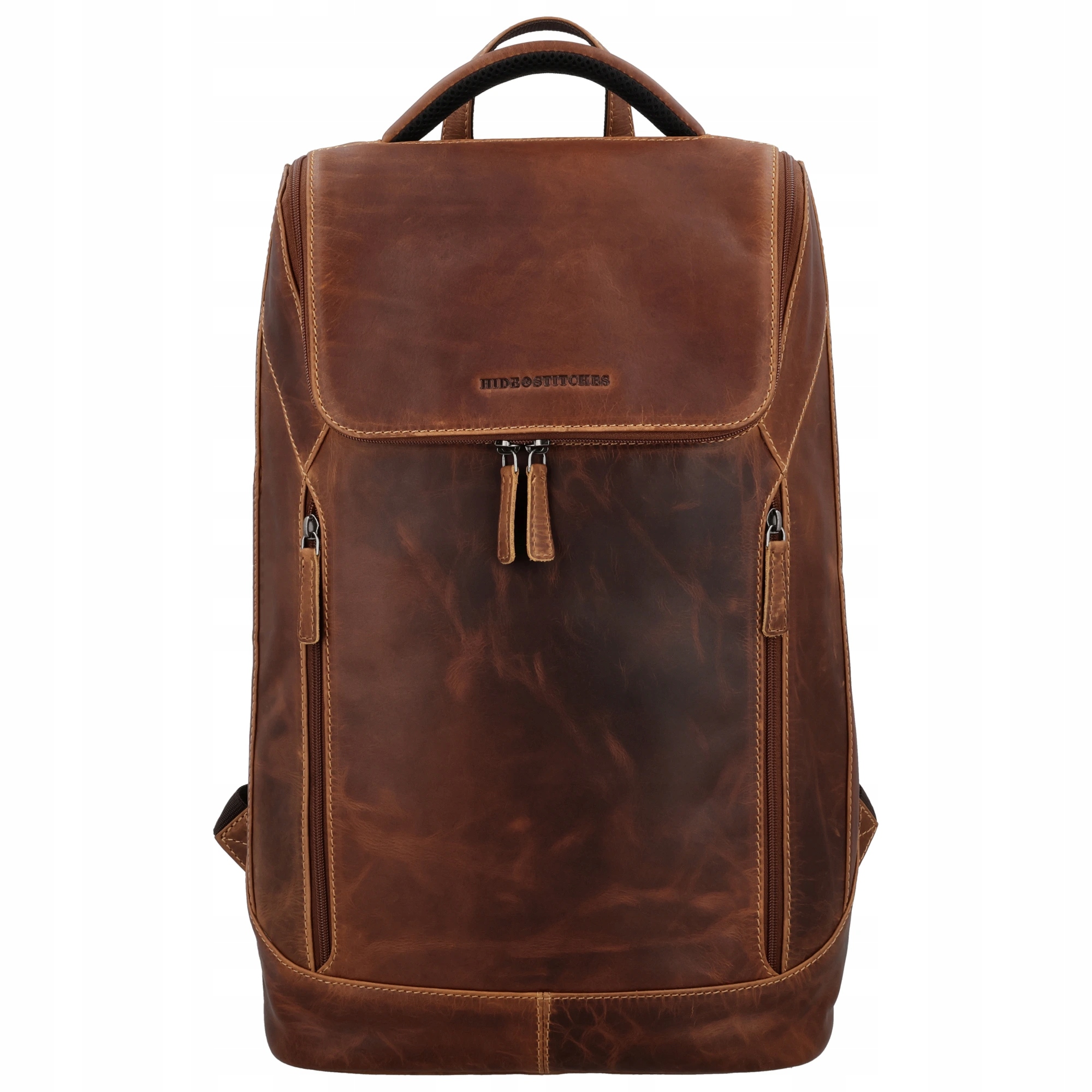 Kožený batoh Hide & Stitches Japura 18,5 L koňakový 46x29x14 cm