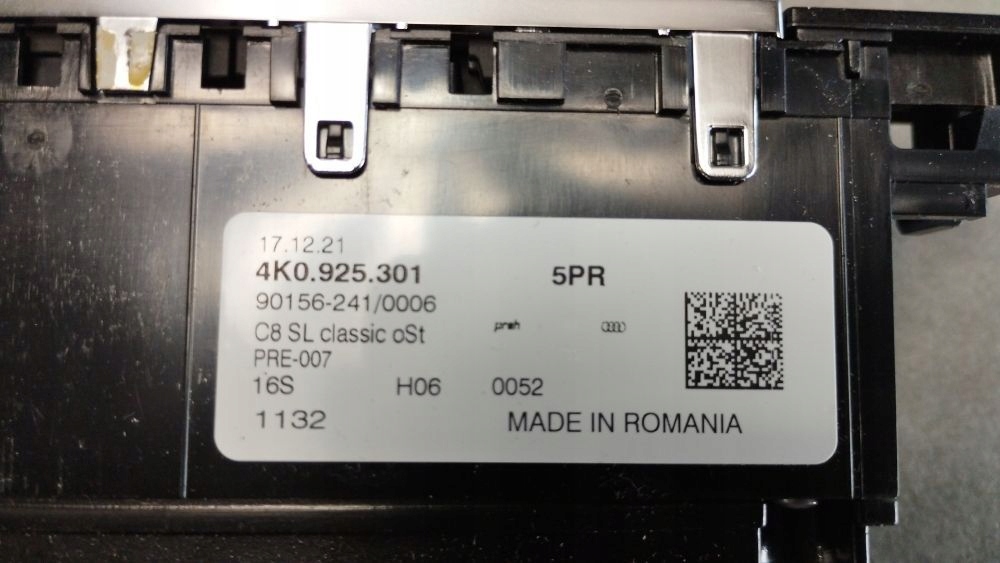 Audi A6 Allroad C8 PANEL controls 4K0925301