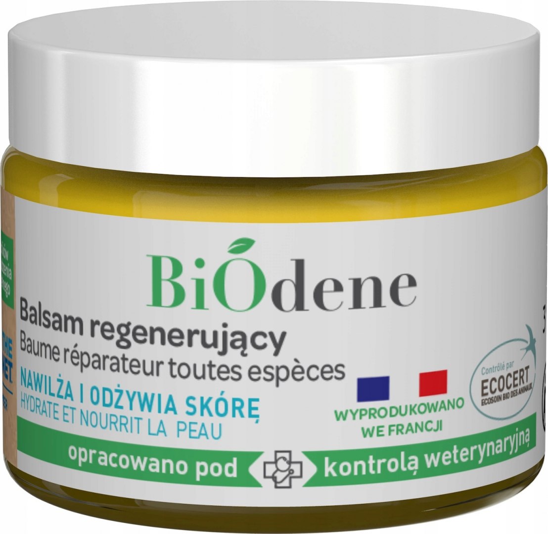 

Balsam regenerujący Biodene nawilża, odżywia skórę