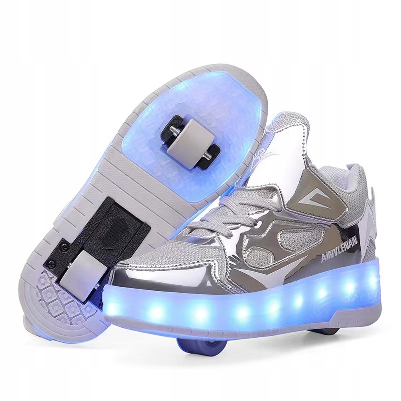 BUTOROLKI BUTY LED Z KÓŁKAMI WROTKI ROLKI 11