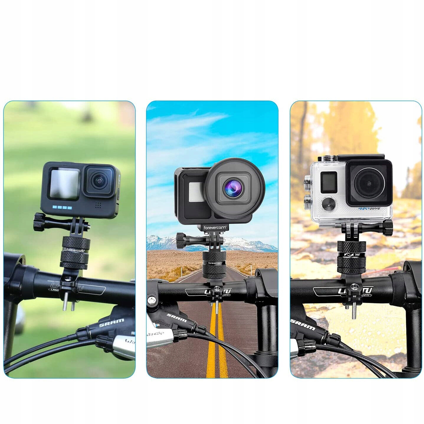 UCHWYT NA KIEROWNICĘ/RURĘ SIODEŁKA, UCHWYT NA AKCESORIA GOPRO DO ROWER Rodzaj uchwyt rowerowy