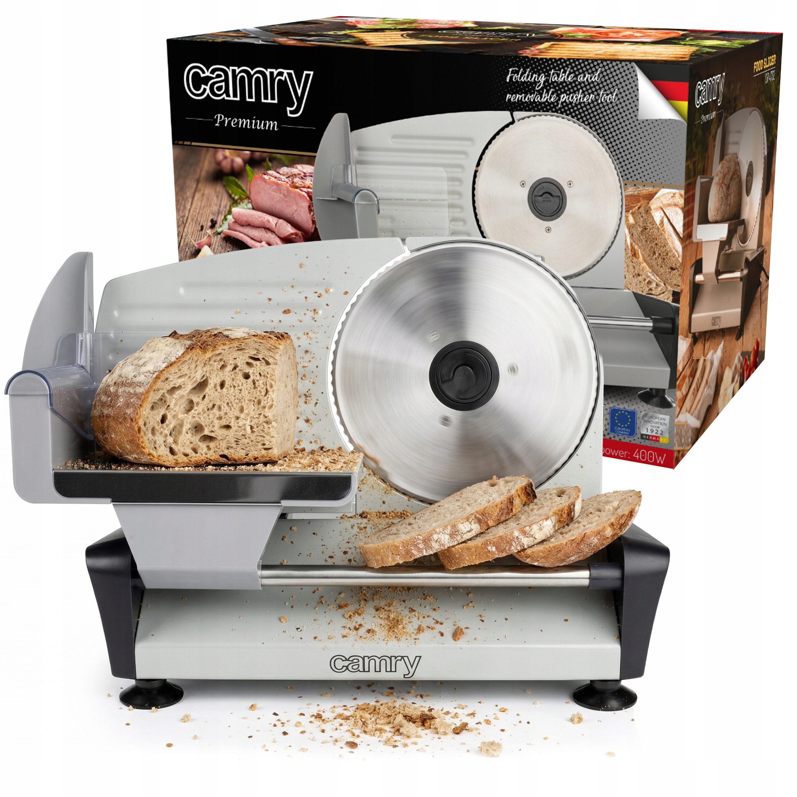 Elektrický Kráječ Na Chléb A Uzeniny, Sýr, Zeleniny, Výkonný, 400 W