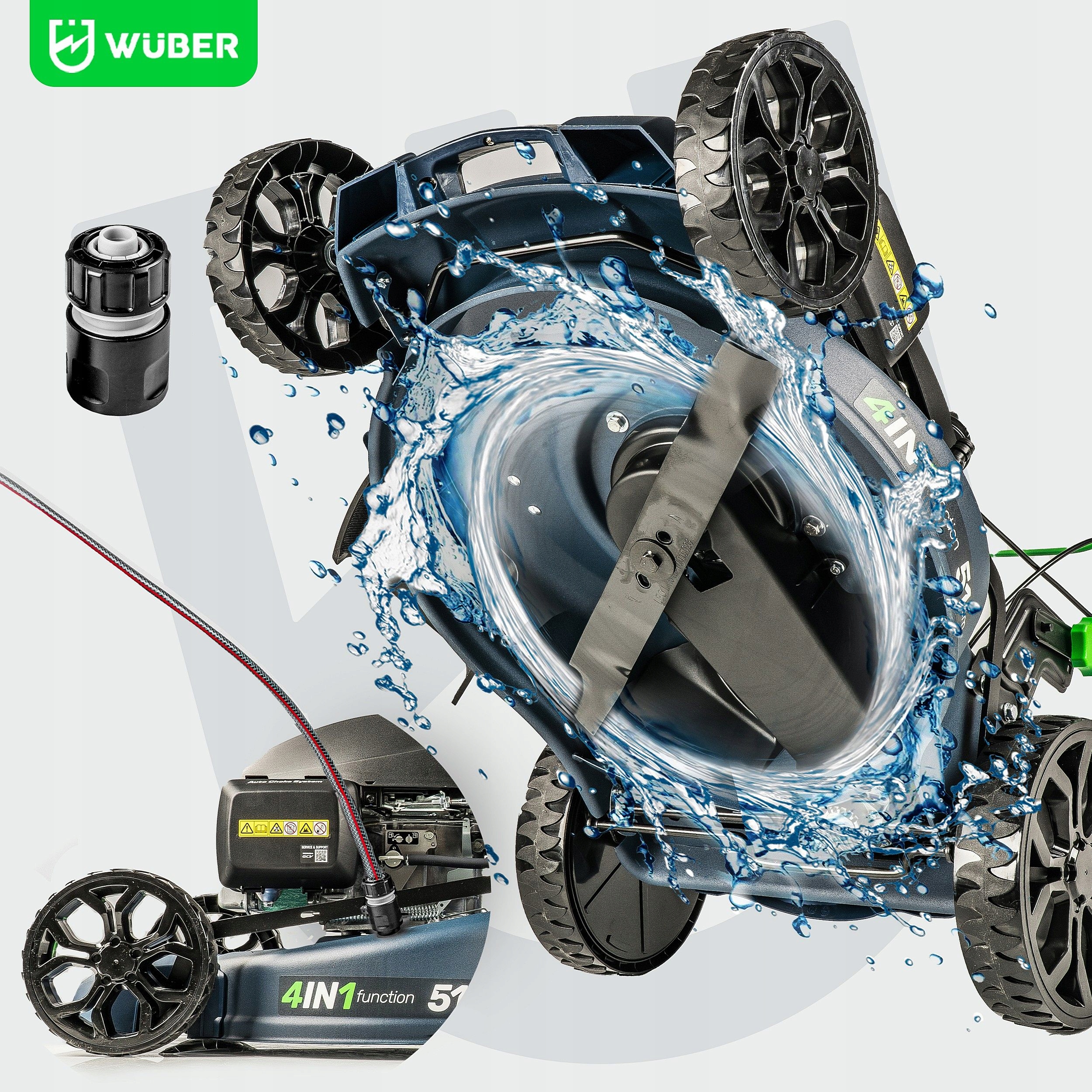 KOSIARKA SPALINOWA Z NAPĘDEM 5,7KM KOSZ 70L REG 30-80 MM SILNIK HONDA +OLEJ Model W09104 KOSIARKA SPALINOWA DO TRAWY Z NAPĘDEM 5,7KM