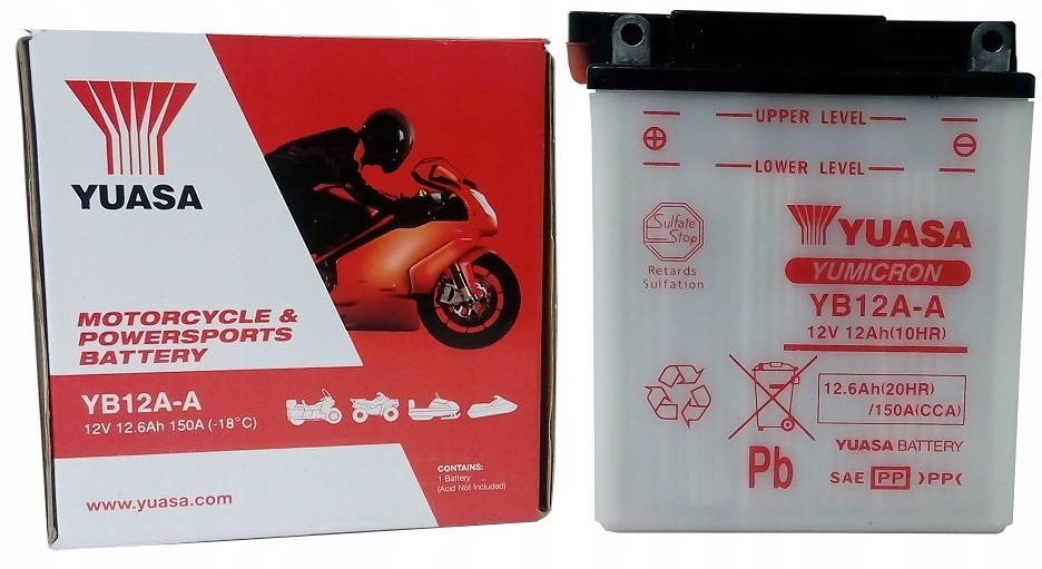 АКУМУЛЯТОР YUASA YB12A-A 12V 12AH 150A