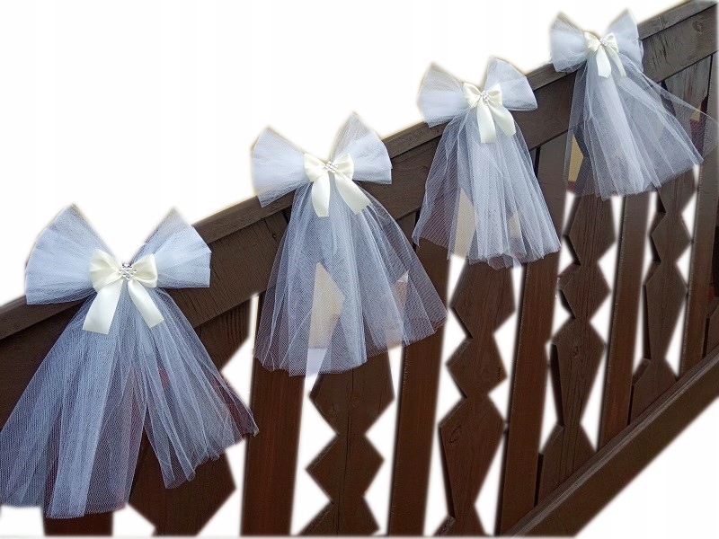 

DSK8 Kokardy 4szt do dekoracji samochodu kościoła