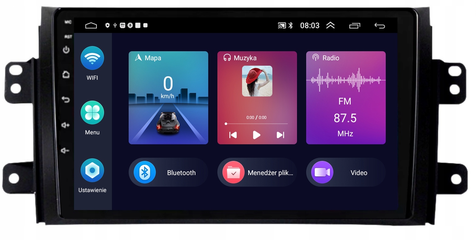 Gps Rádio Android Navigácia Bt Fiat Sedici 2006-2013 Carplay 2GB 64GB
