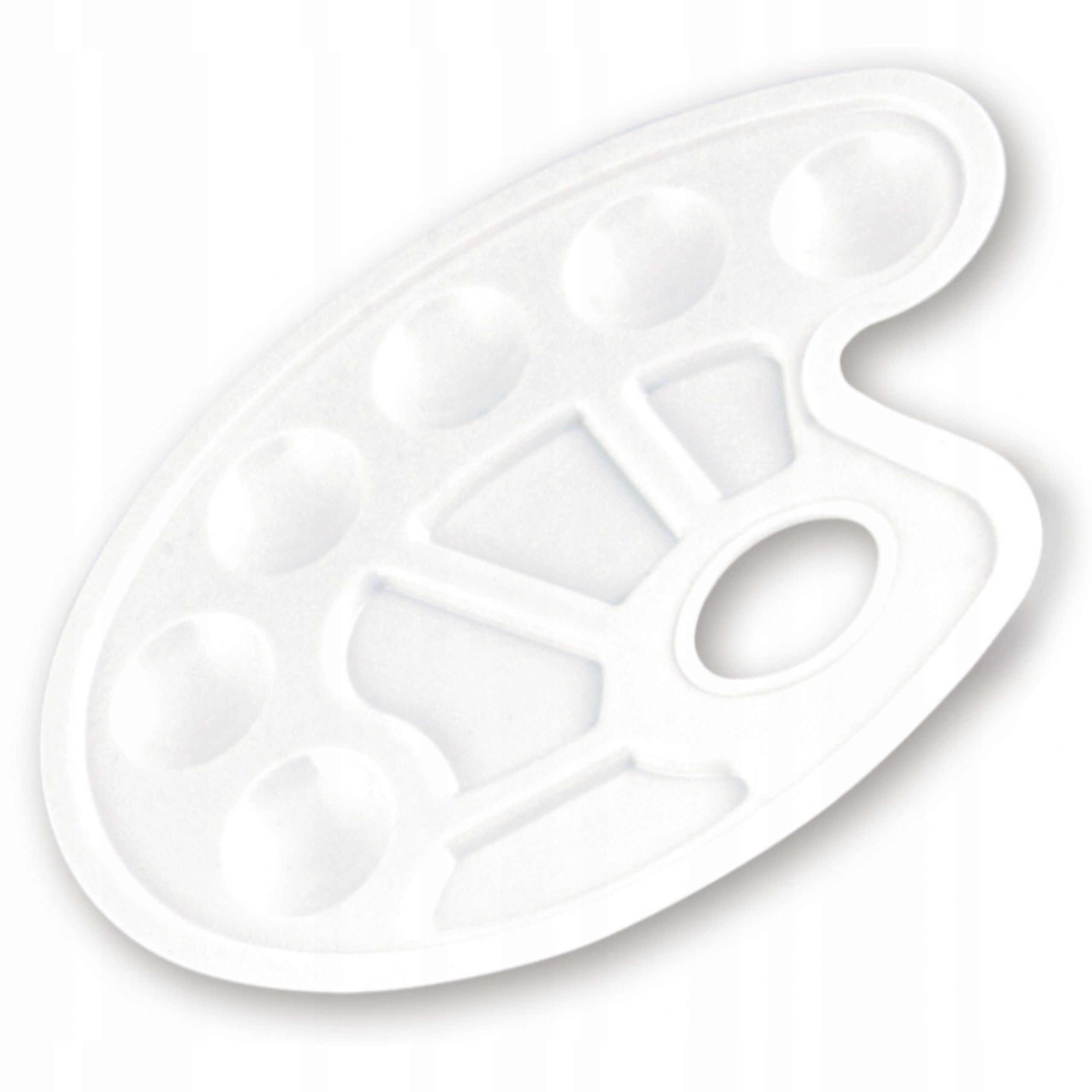 

Plastikowa paletka do mieszania farb biała 10 kol