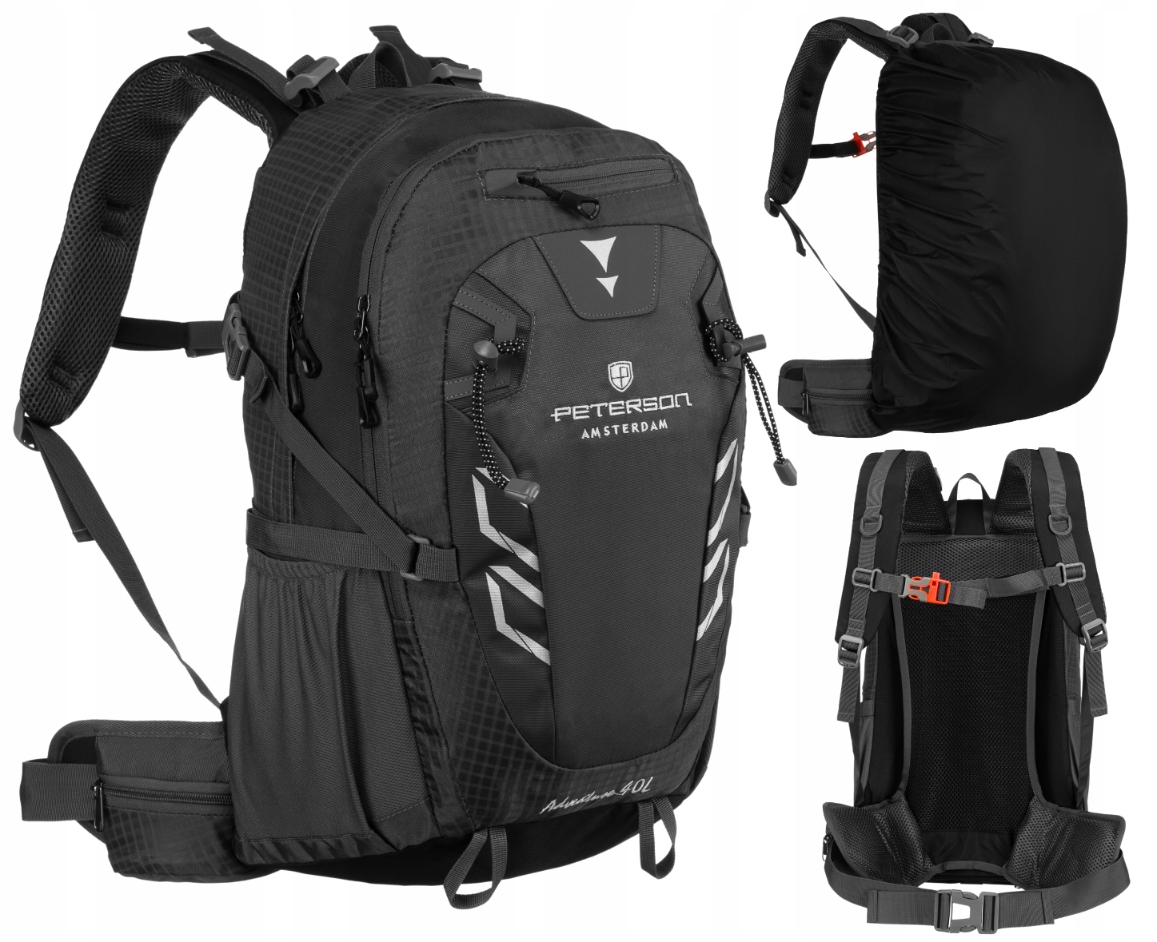 Plecak Turystyczny Trekkingowy Górski W Góry 40L Męski Damski Mocny Szary