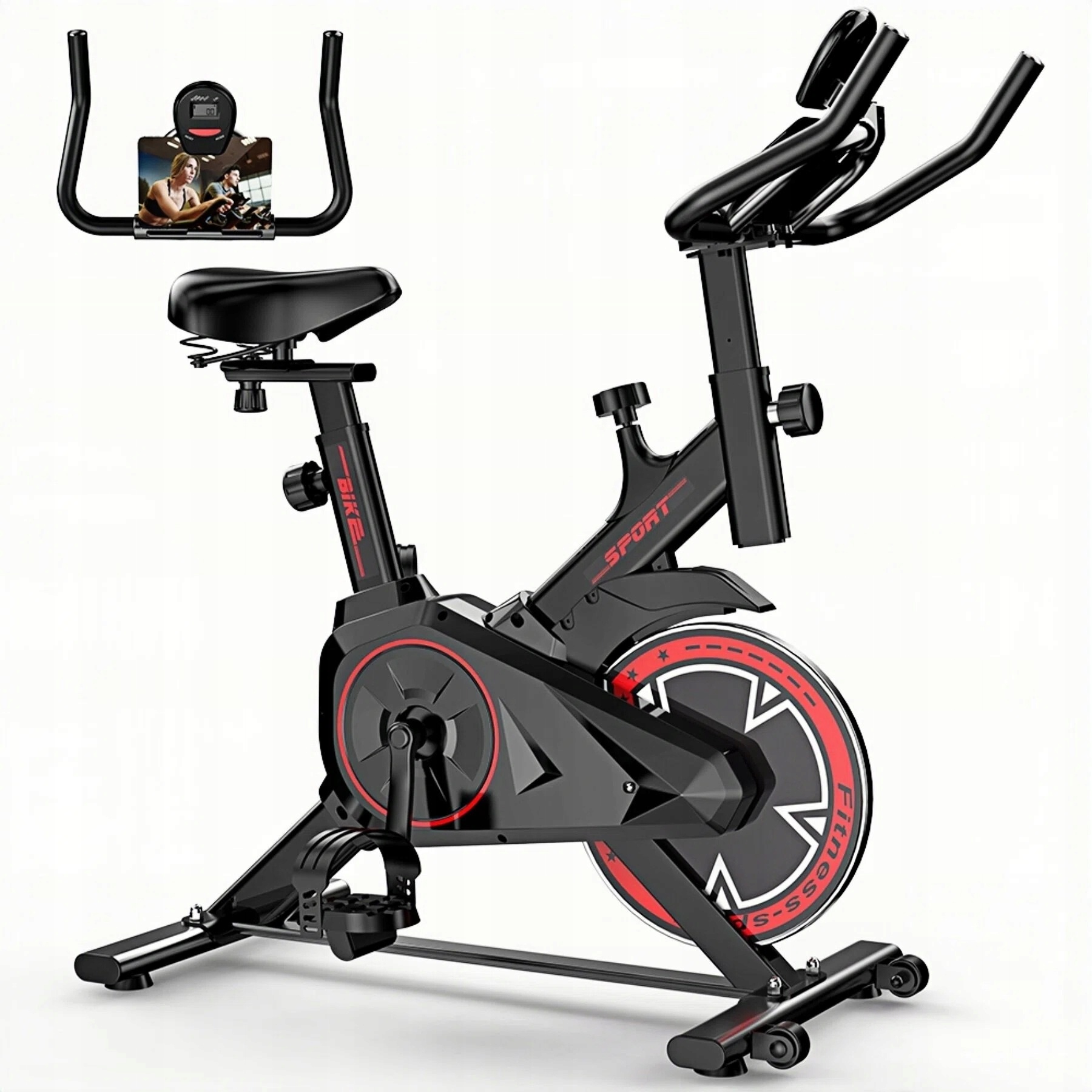 Rower stacjonarny treningowy QK101 Napęd Paskowy koło zamachowe 10 kg