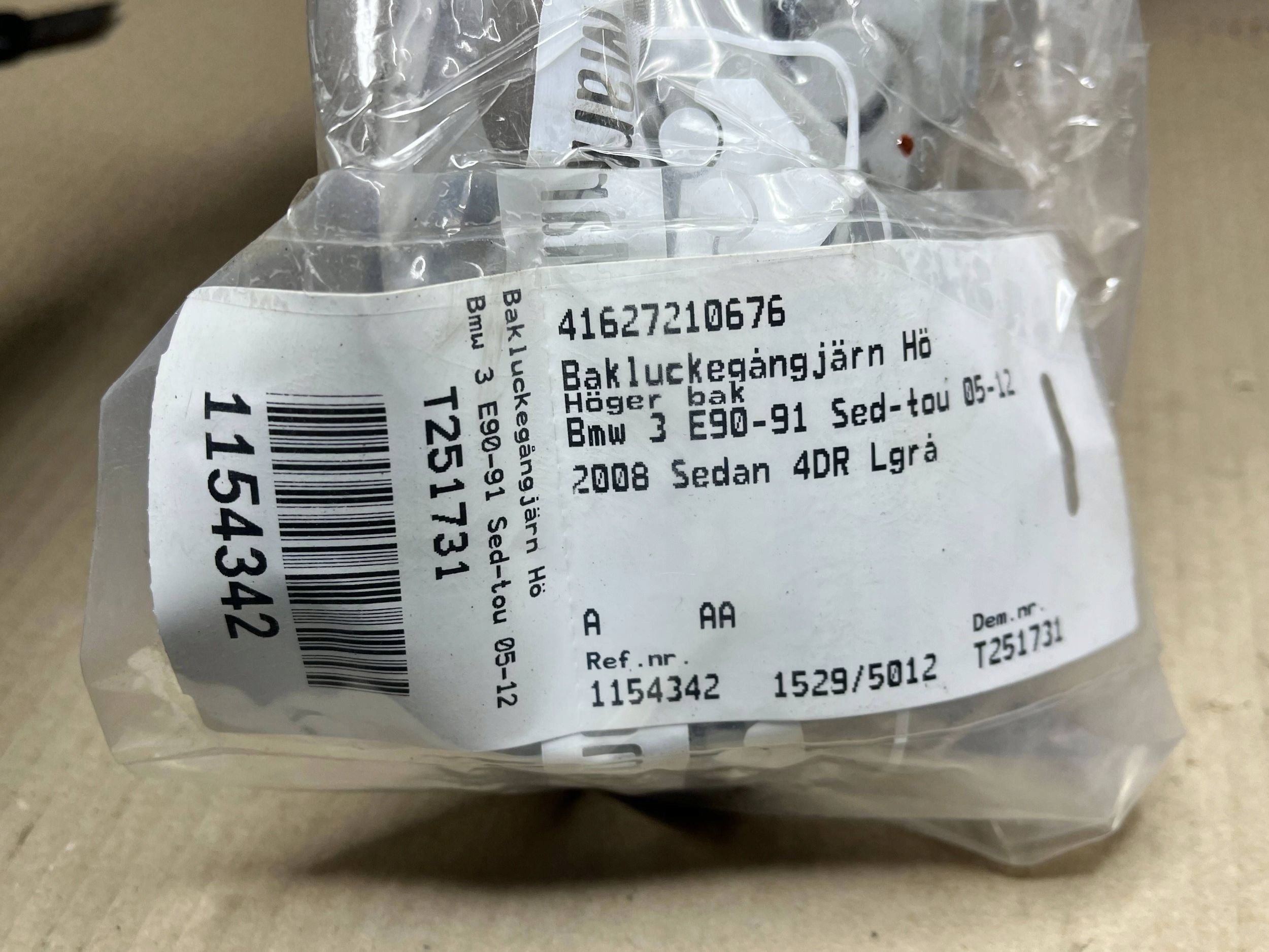 hinges bonnet boot BMW 3 E90 E91 41627210676