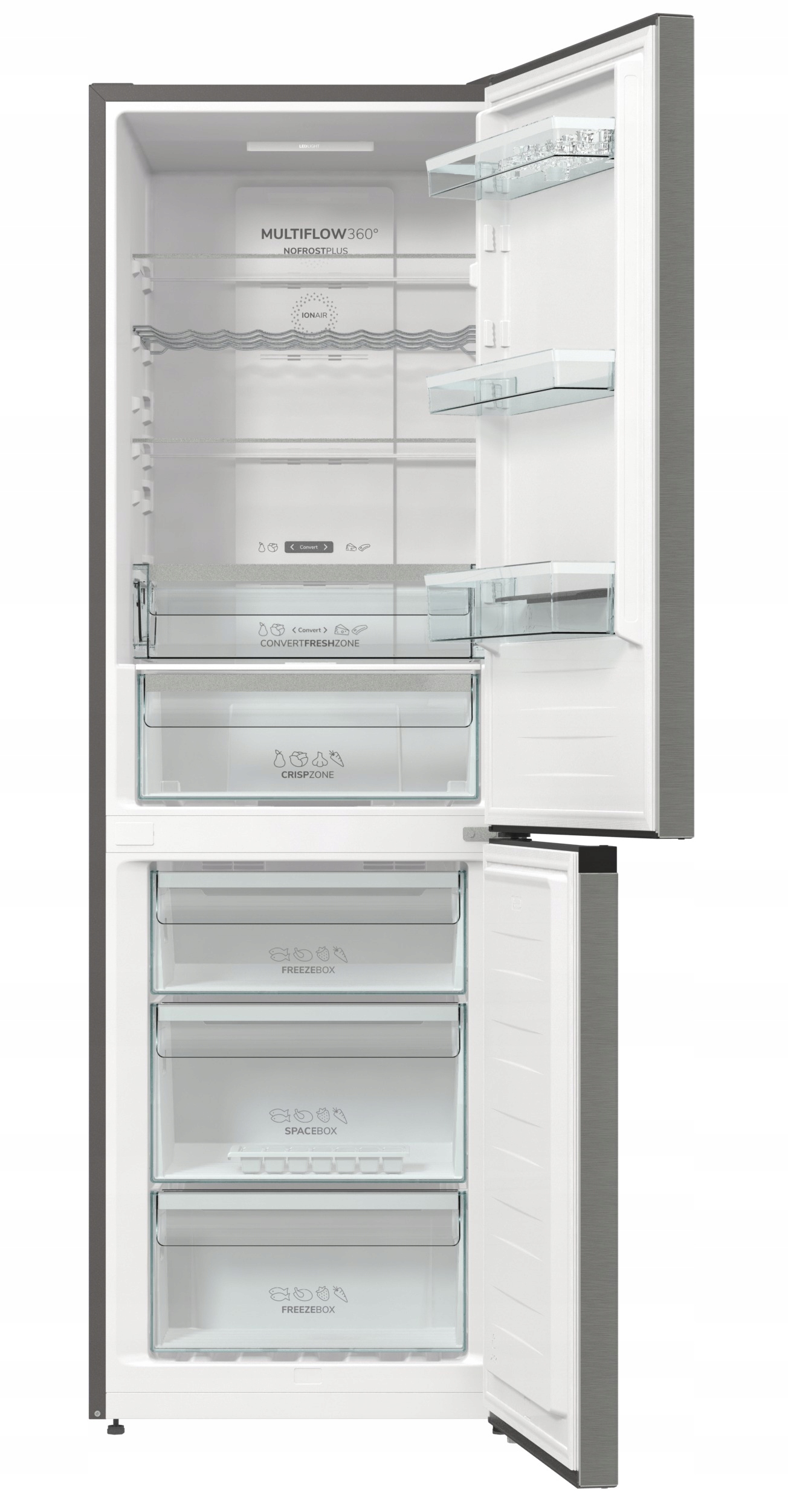 Lodówka Gorenje NRK6192AXL4 NoFrost Inox CrispZone A++ Led 300L 185cm Model NRK6192AXL4