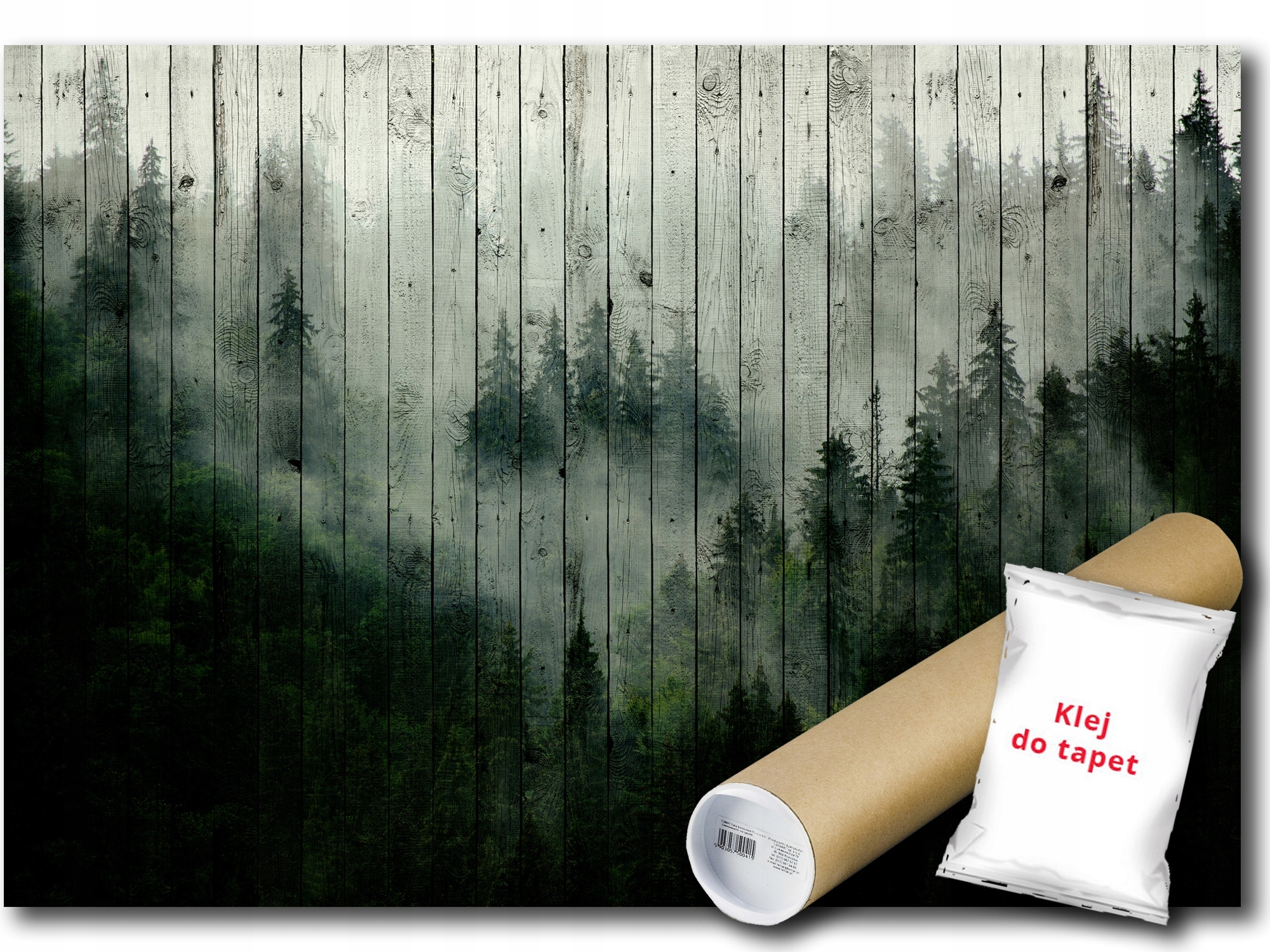 Vinylová Fototapeta Les Mlha Hory Desky 254x184