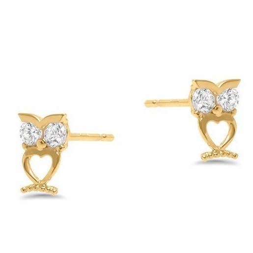 

Złote kolczyki próby 585 Sowa