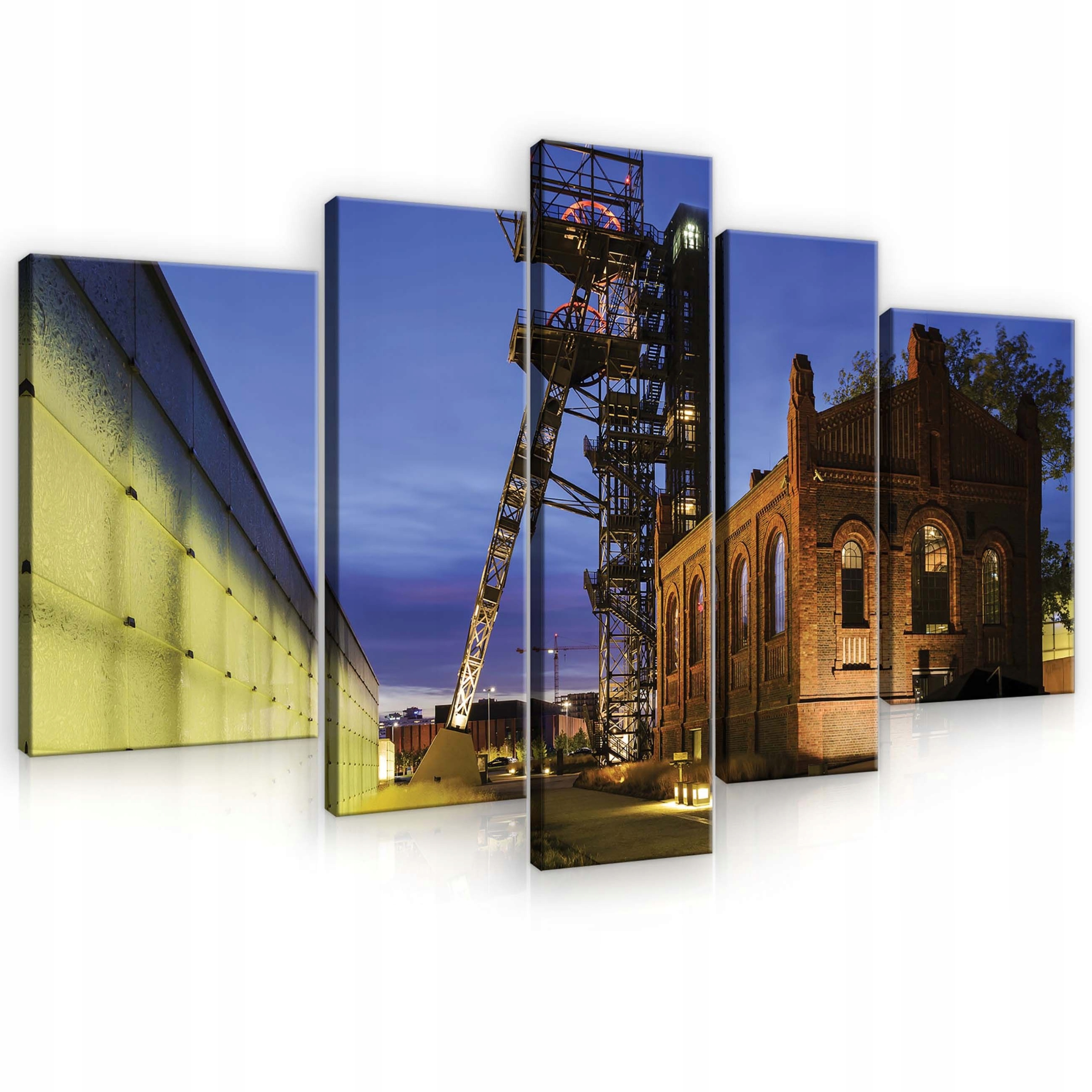 Obraz 170x100 Priemyselné dedičstvo architektúra noc Katowice baňa