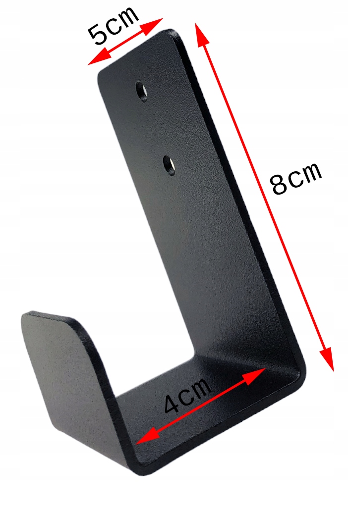 WIESZAK NA SŁUCHAWKI NAUSZNE UCHWYT ŚCIENNY HACZYK METAL DLA GRACZA Głębokość mebla 4 cm