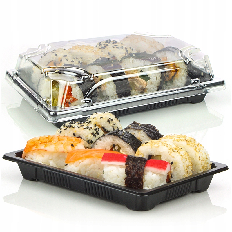

50szt. Pojemniki pudełka do sushi+przykrywki 11x16