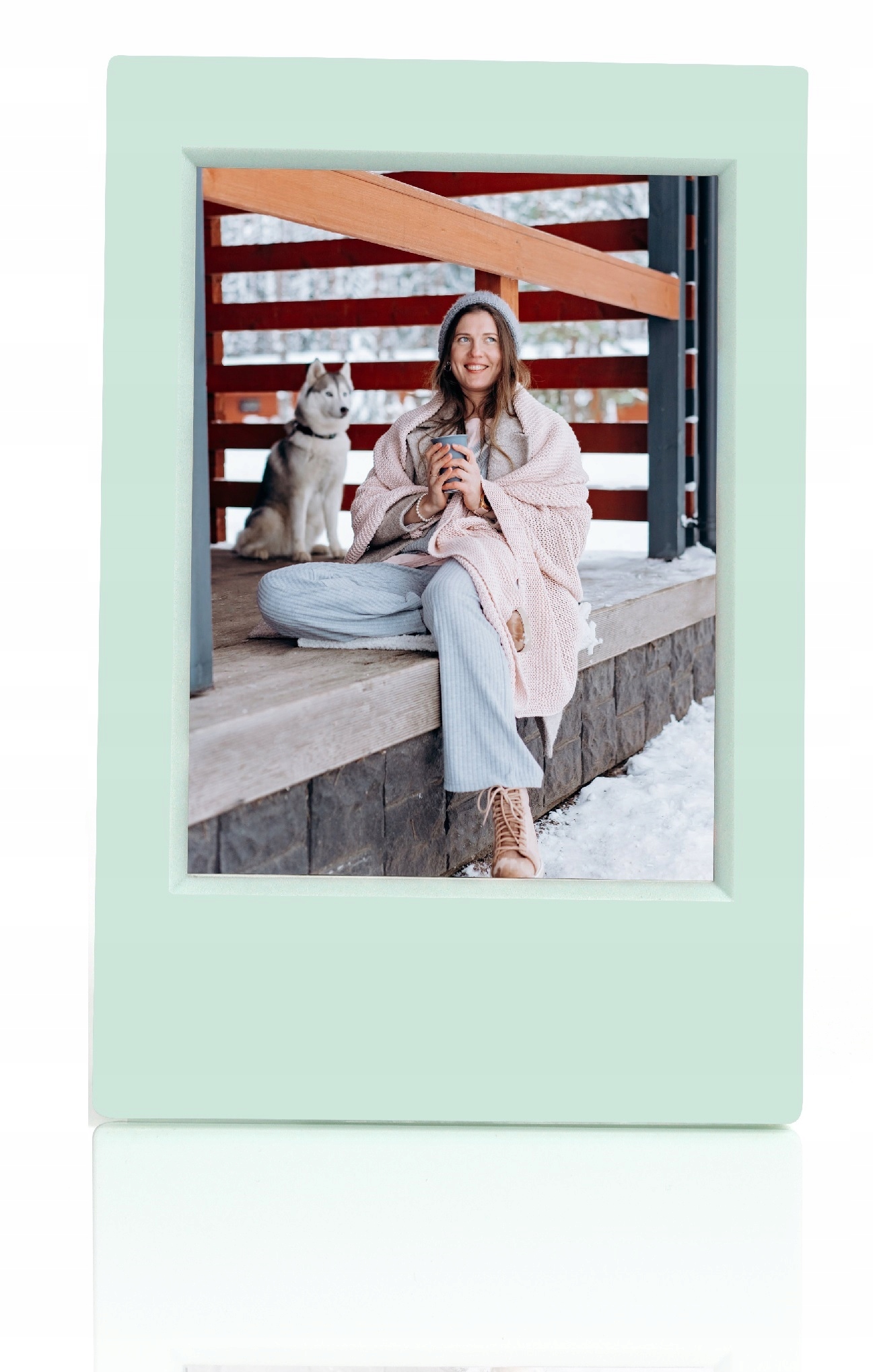 Ramka Stojąca do Zdjęć Fuji Fujifilm INSTAX MINI 70 90 7s 8 Link 2 SE ZINK Model Ramka stojąca 54x86 mm Miętowa