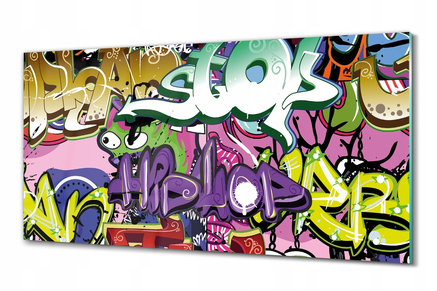 Skleněný fotoobraz do kuchyně Graffiti zeď 100x50