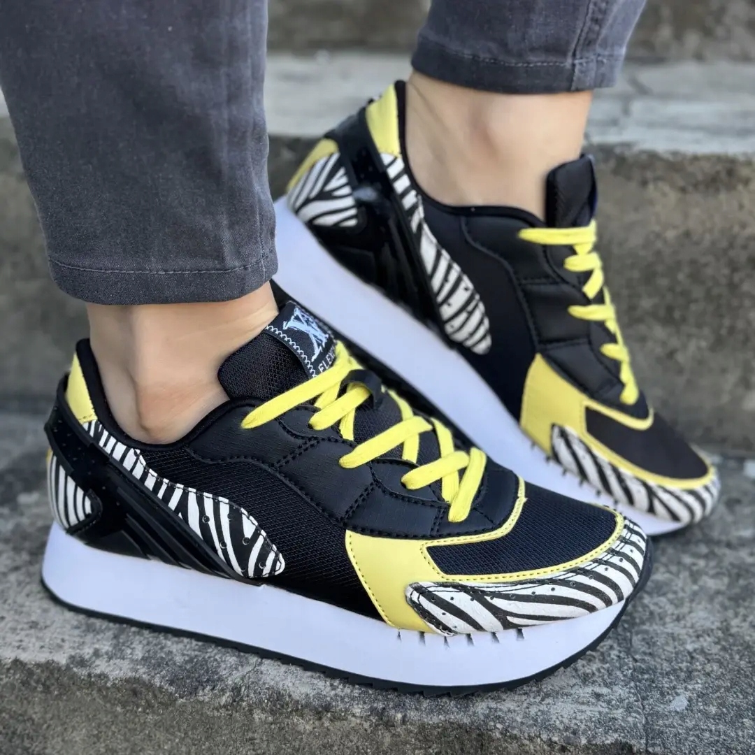 Dámské tenisky Artiker 56C1432 černo-žluté 38, Černá