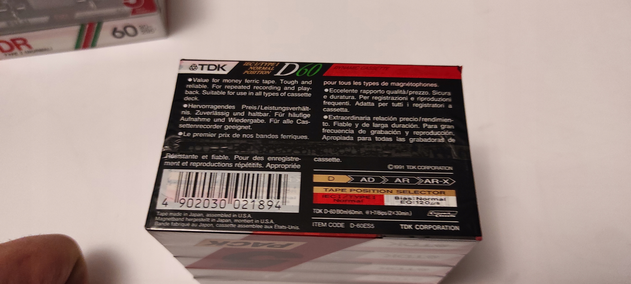 TDK D60 D 60 Japan NOS folia #2272 Marka TDK