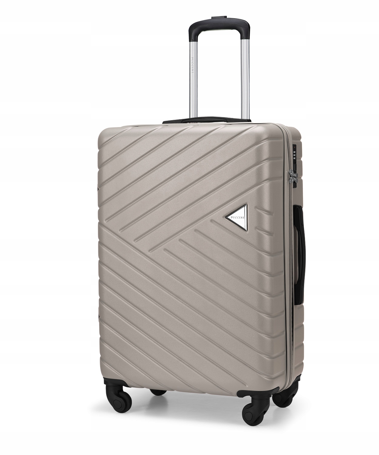 Walizka Średnia Podróżna Na Kółkach Na Bagaż Puccini Szampańska ABS027B-6C