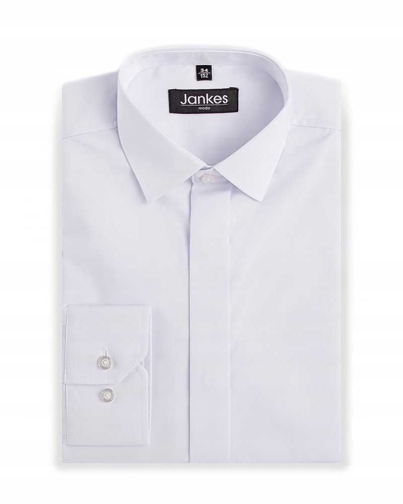 Koszula chłopięca JANKES roz 158 długi rękaw biały