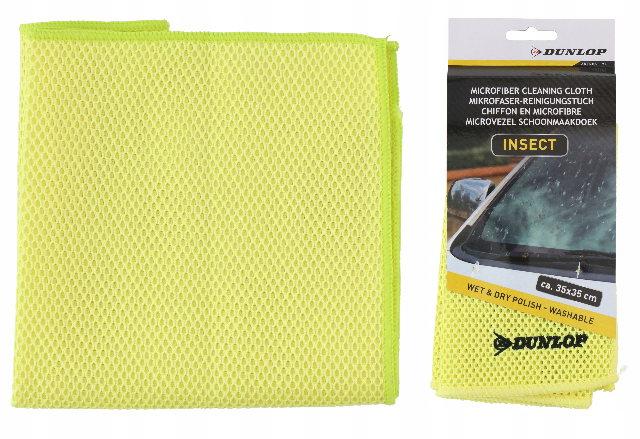 Ściereczka z mikrofibry usuwania czyszczenia plam po owadach z auta Dunlop