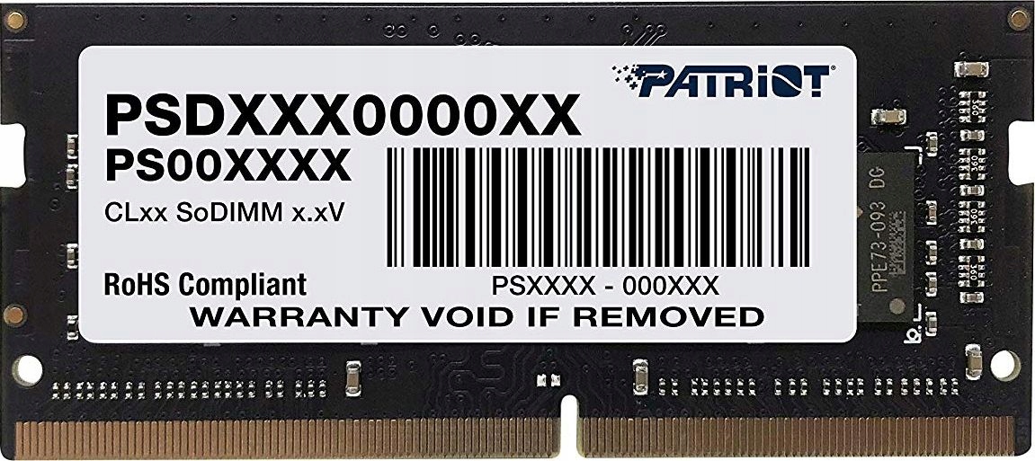 Pamięć do laptopa Patriot Signature, Sodimm, DDR4, 8 Gb, 2133 MHz, CL15