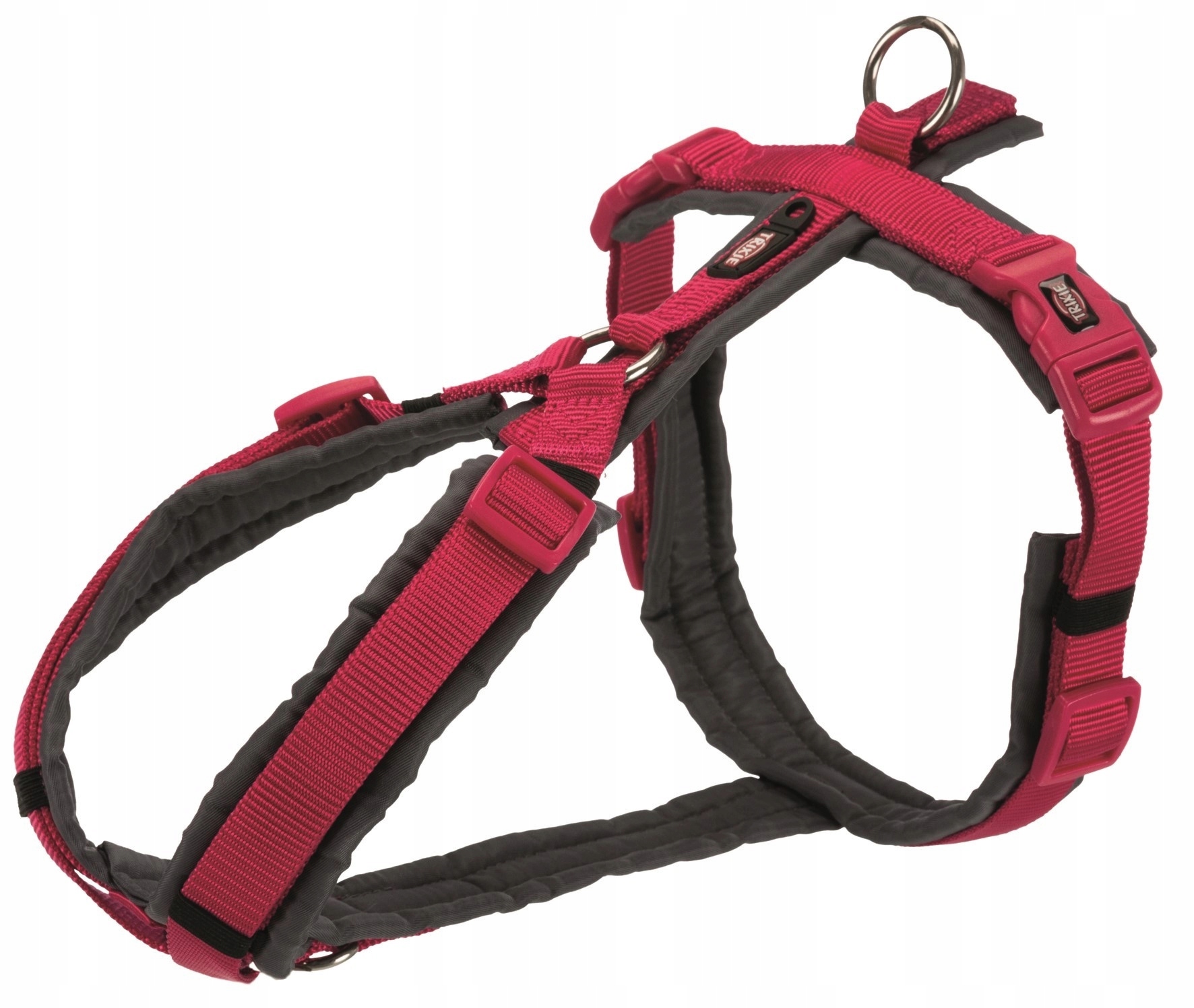 Levně Trekingové postroje Premium, S–m: 44–53 cm/20 mm, fuchsiové/grafitové