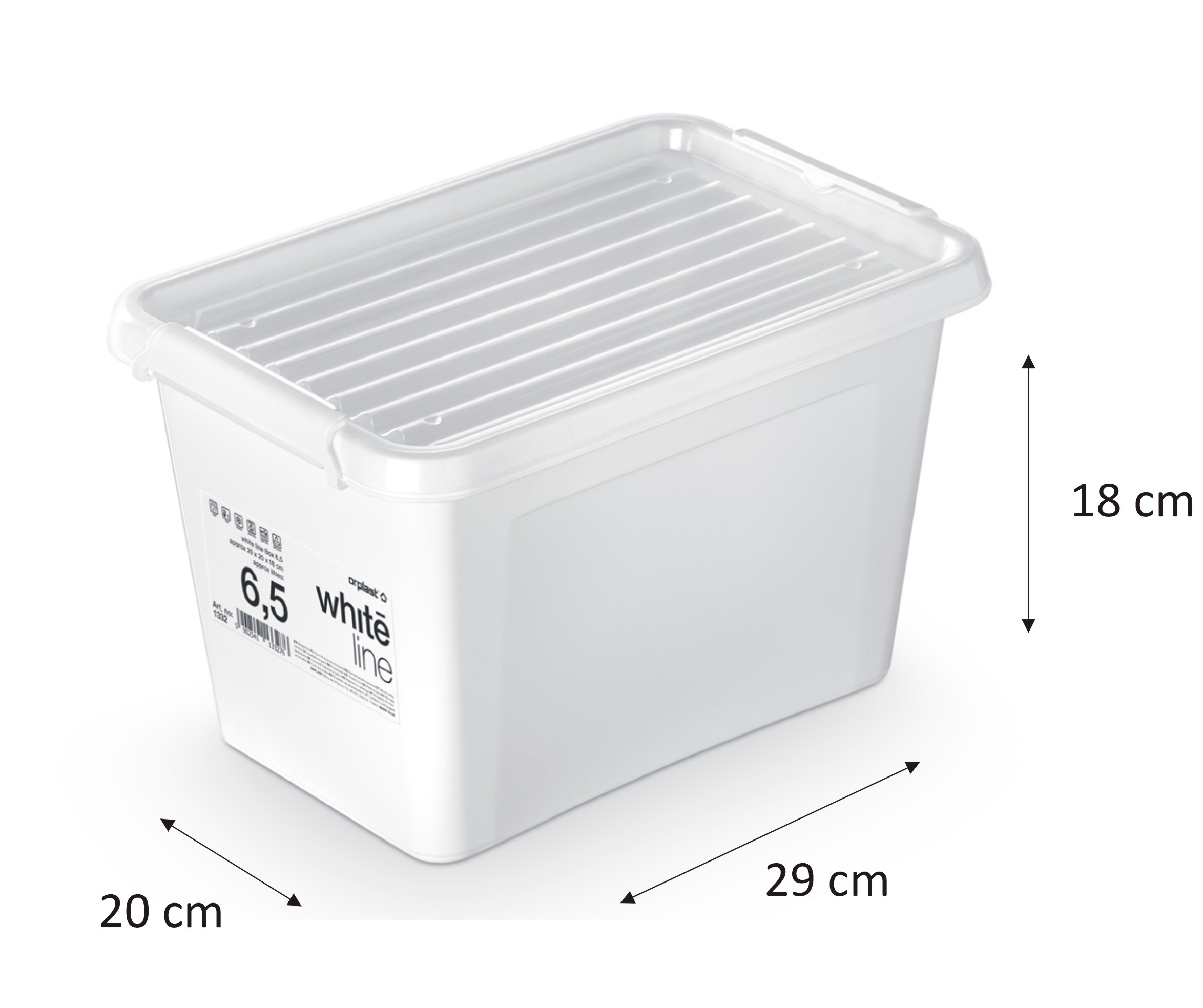 Plastikowy pojemnik 6,5 l z pokrywą organizer pudełko do przechowywania