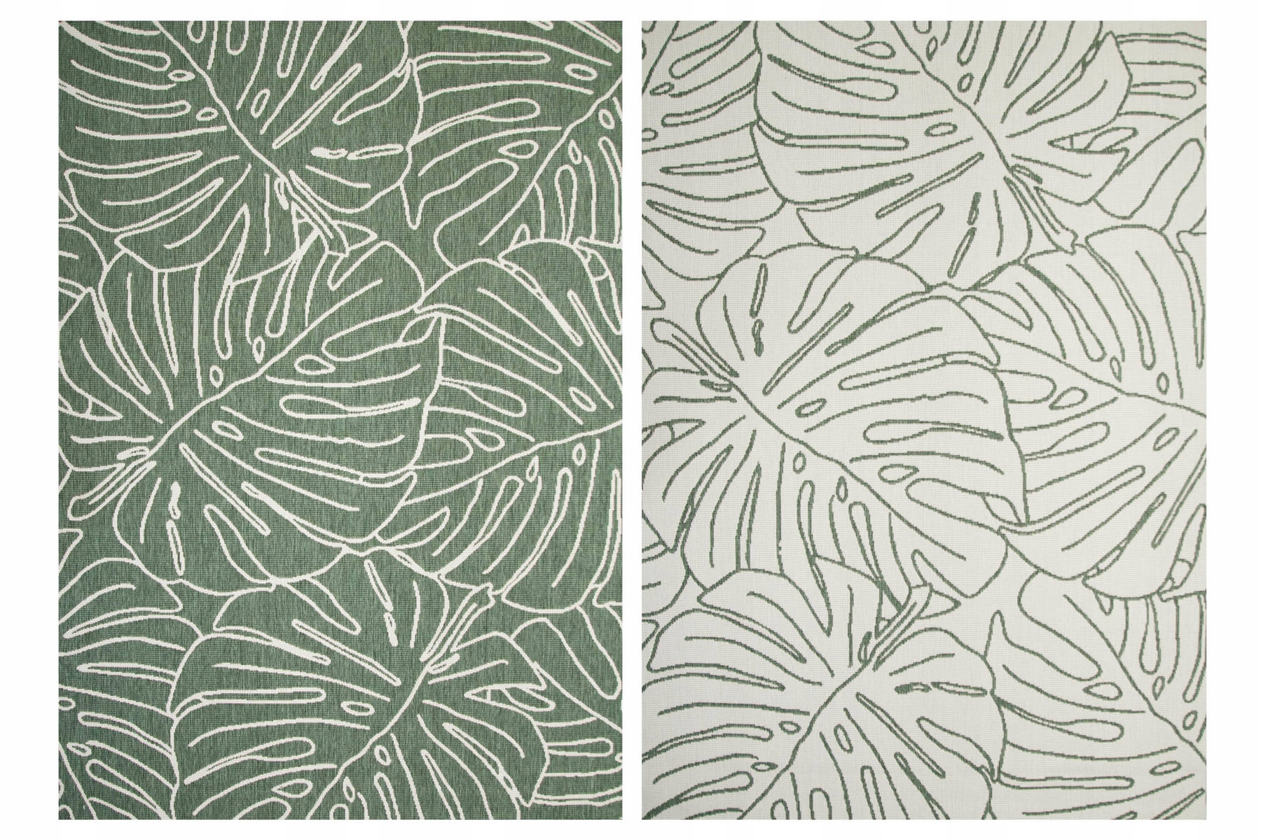 

160x230 cm Sznurkowy Trwały Dywan Liście Monstera