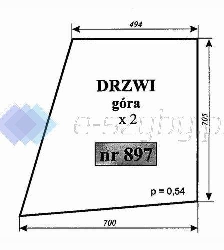 sklo Lamborghini 754 Dt dveře horní