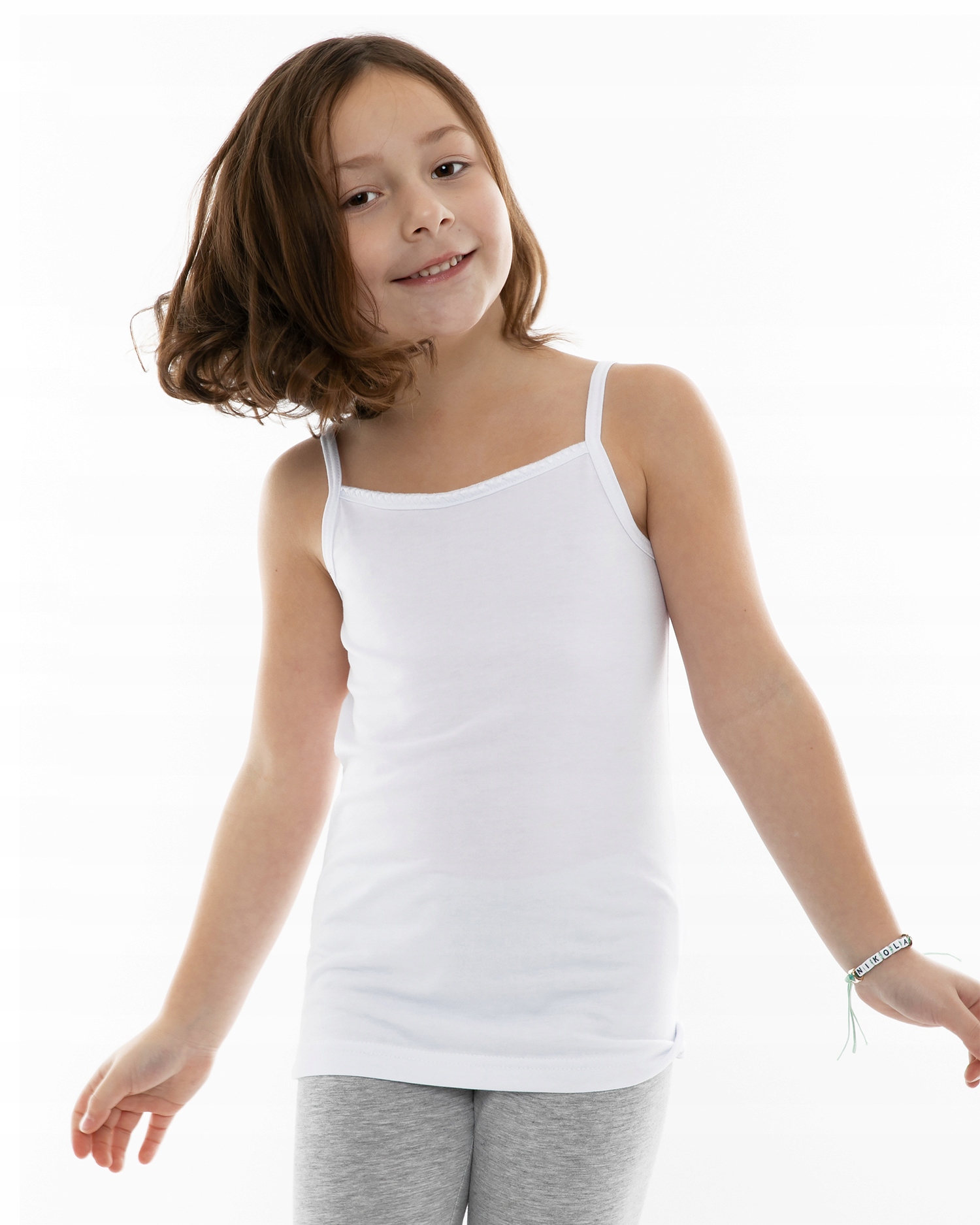 PODKOSZULKA BAWEŁNIANA 152 GŁADKA BIAŁA KOMUNIJNA POD ALBĘ KOMPLET MAJTKI Marka Marcinkowski