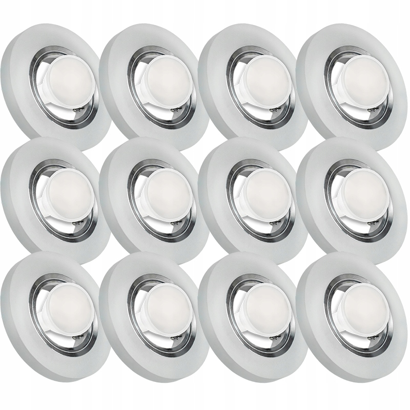 12X Skleněná Zapuštěná Lampa Námraza Kolo Silné Sklo Žárovka 1.5W